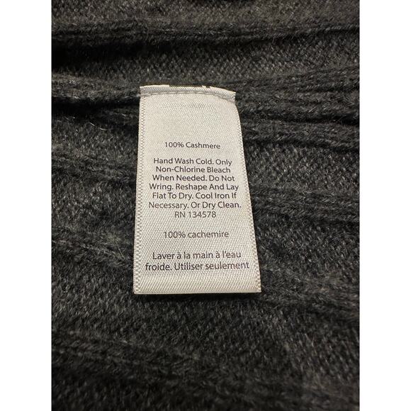 Vineyard vines cashmere cable knit cardigan heather gray womens medium - Picture 3 of 5
